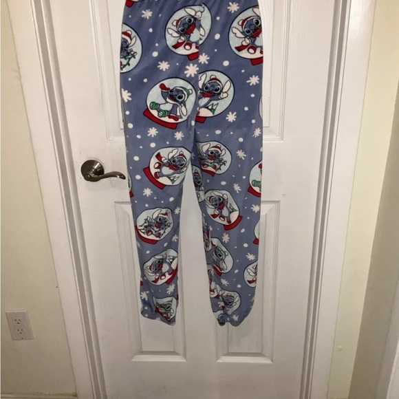 Disney Stitch Christmas Soft Fleece Pajama Pant W/pockets  Size Medium (8-10) - Picture 2 of 12